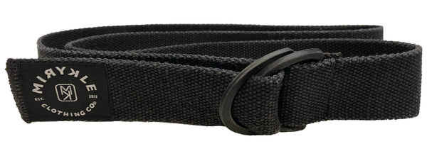 Black cloth belt with carbon fiber closure