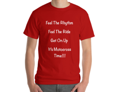 Feel The Rhythm Feel The Ride Short Red  Sleeve  T-Shirt cool runnings saying 