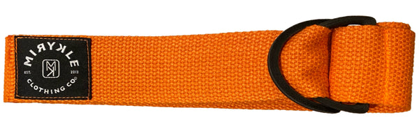 Orange Belt With Carbon Fiber Double D Ring Buckles