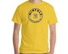 Yellow tshirt with black circle MIRYKLE logo 