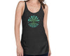 Women’s racerback tank top with MIRYKLE clothing co. green tunnel