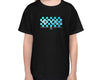 Youth Black Short Sleeve MIRYKLE Checkered Logo T-Shirt