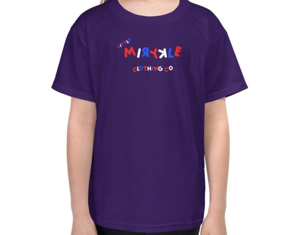 Youth Short Sleeve Red White And Blue Little MIRYKLE T-Shirt